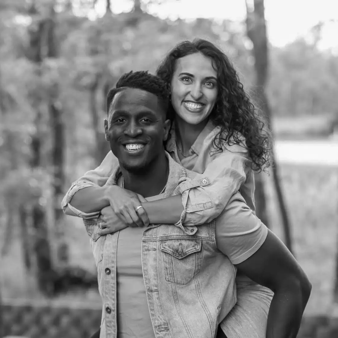 Dan and Jess, Everyday Faith Podcast hosts, in a candid portrait.
