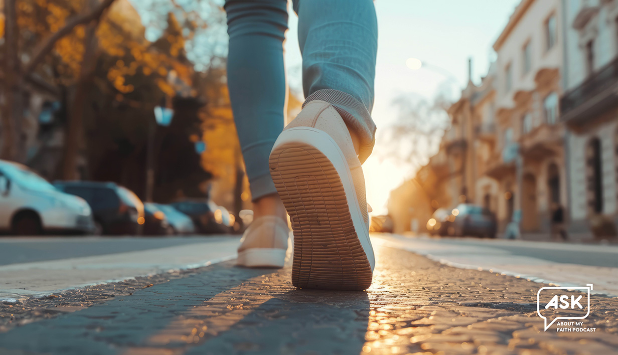 Walking toward the light, symbolizing a fresh start and new life with Jesus.