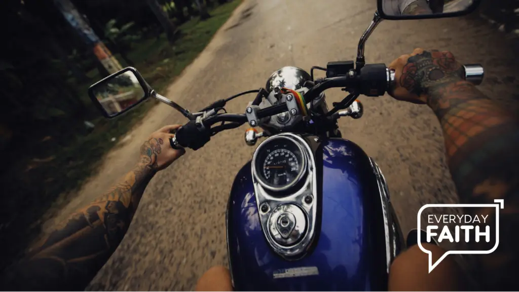Motorcycle journey and sharing faith, Everyday Faith podcast.